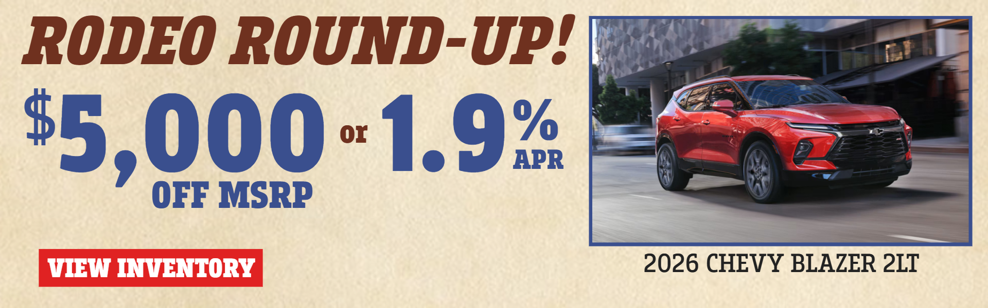 BLAZER OFFERS FROM VARA CHEVROLET