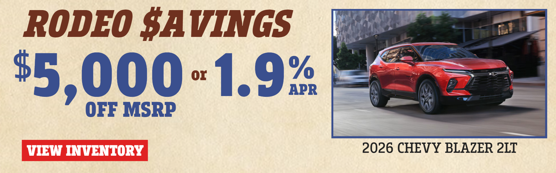 BLAZER OFFERS FROM VARA CHEVROLET