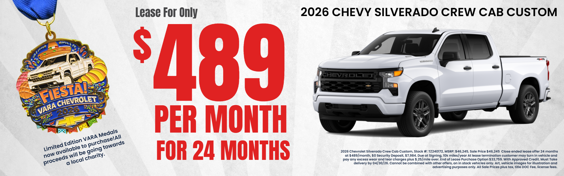 SILVERADO 1500 LEASE OFFER FROM VARA CHEVROLET