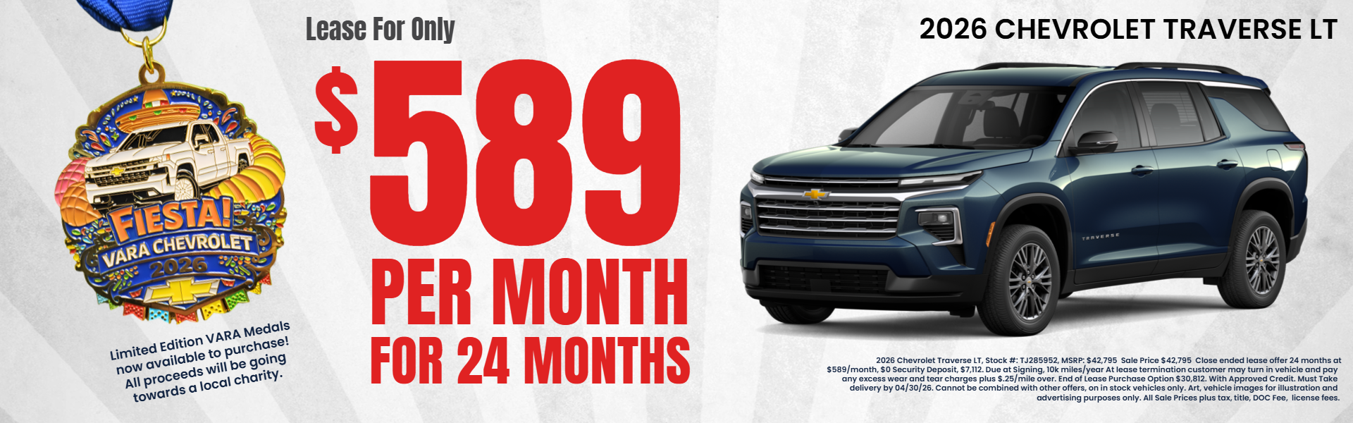 TRAVERSE LEASE OFFER FROM VARA CHEVROLET