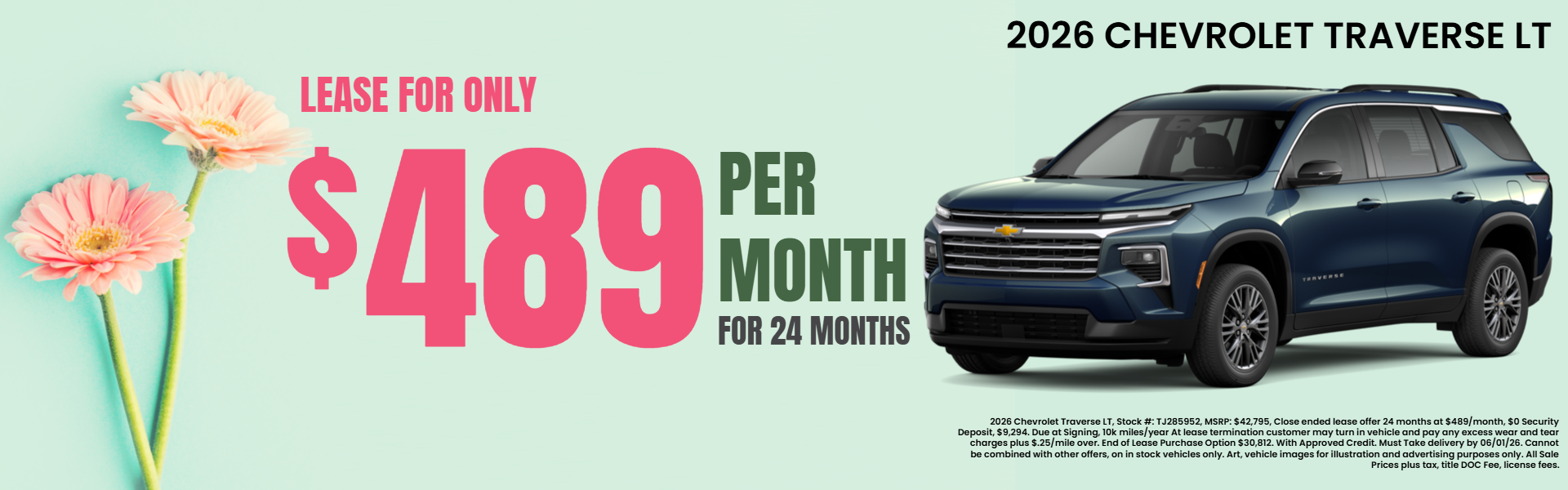 TRAVERSE LEASE OFFER FROM VARA CHEVROLET