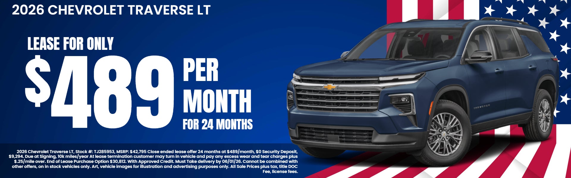 TRAVERSE LEASE OFFER FROM VARA CHEVROLET